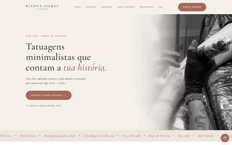 Site Bianca Gomes criado pela Adapt Media